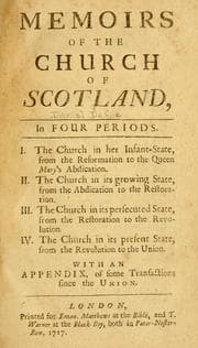 Tapa de Memoirs of the Church of Scotland
