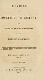 Tapa de Memoirs of Joseph John Gurney
