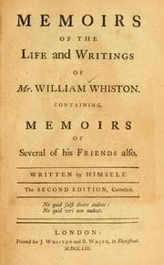 Tapa de Memoirs of the life and writings of Mr. William Whiston