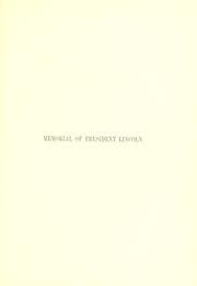 Tapa de A memorial of Abraham Lincoln, late president of the United States