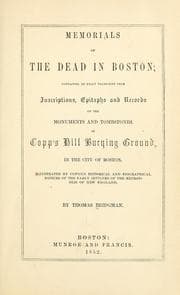 Tapa de Memorials of the dead in Boston