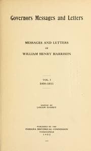 Tapa de Messages and letters of William Henry Harrison