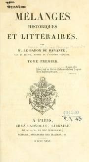 Tapa de Mélanges historiques et littéraires