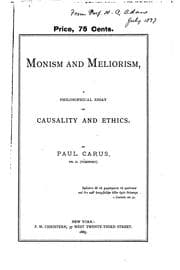 Tapa de Monism and meliorism