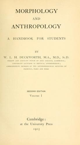 Tapa de Morphology and anthropology