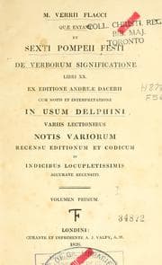 Tapa de M. Verrii Flacci quae extant