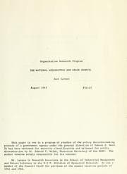 Tapa de The national aeronautics and space council