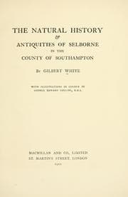 Tapa de The natural history and antiquities of Selborne, in the county of Southampton