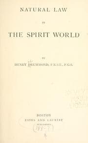 Tapa de Natural law in the spirit world