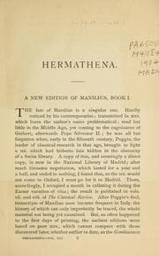 Tapa de A new edition of Manilius, book 1