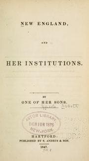 Tapa de New England, and her institutions