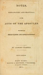 Tapa de Notes, explanatory and practical, on the Acts of the Apostles