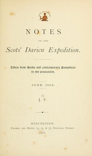 Tapa de Notes on the Scots' Darien expedition