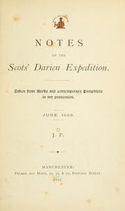Tapa de Notes on the Scots' Darien expedition