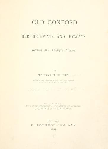 Tapa de Old Concord, her highways and byways