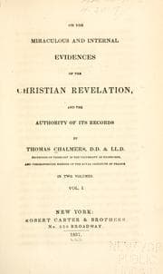 Tapa de On the miraculous and internal evidences of the Christian revelation