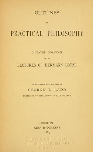 Tapa de Outlines of practical philosophy