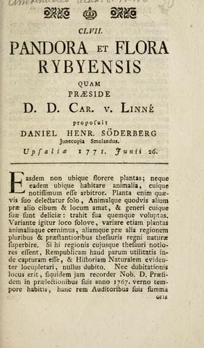 Tapa de Pandora et flora Rybyensis
