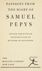 Tapa de Passages from the diary of Samuel Pepys