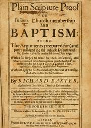 Tapa de Plain Scripture proof of infants church-membership and baptism