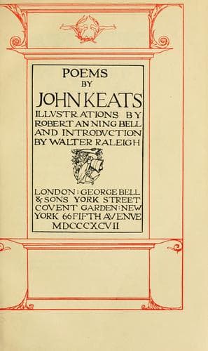Tapa de Poems by John Keats