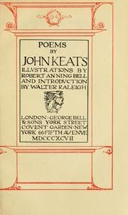 Tapa de Poems by John Keats