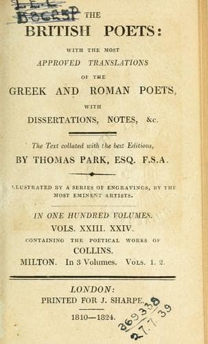 Tapa de Poetical works.