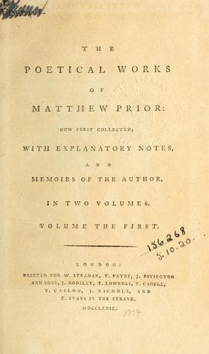 Tapa de Poetical works.