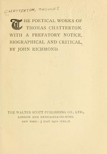 Tapa de Poetical works.