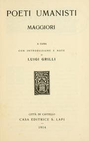 Tapa de Poeti umanisti maggiori