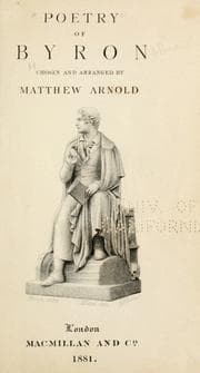 Tapa de Poetry of Byron, chosen and arranged by Matthew Arnold