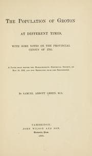 Tapa de The population of Groton at different times