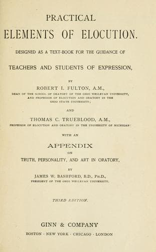 Tapa de Practical elements of elocution