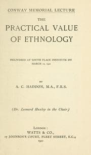 Tapa de The practical value of ethnology