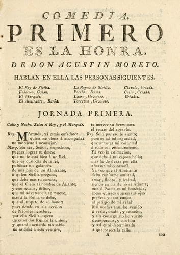 Tapa de Primero es la honra