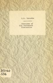 Tapa de Problems of Old Testament discussion ...