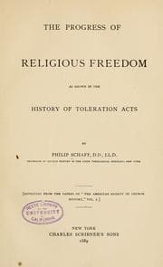 Tapa de The progress of religious freedom as shown in the history of toleration acts