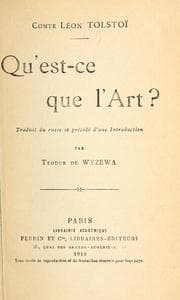 Tapa de Qu'est-ce que l'art?  Traduit du russe et précédé d'une introd. par Téodor de Wyzewa