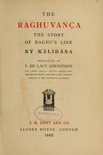 Tapa de The Raghuvança