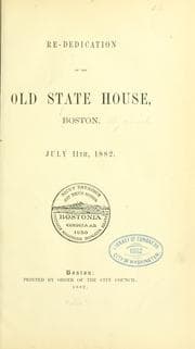 Tapa de Re-dedication of the Old state house, Boston