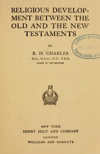 Tapa de Religious development between the Old and the New Testaments