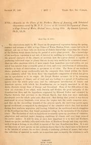 Tapa de Remarks on the flora of the northern shores of America