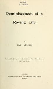 Tapa de Reminiscences of a roving life