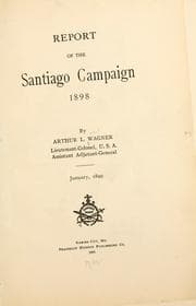 Tapa de Report of the Santiago Campaign, 1898