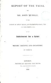 Tapa de Report of the trial of Mr. John Murray