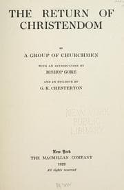 Tapa de The Return of Christendom