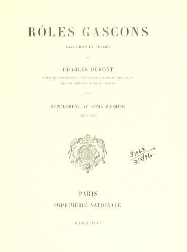 Tapa de Rôles gascons