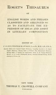 Tapa de Roget's Thesaurus of English words and phrases