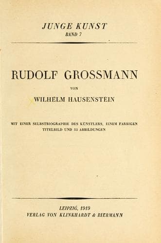Tapa de Rudolf Grossmann