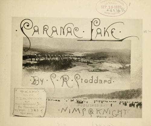 Tapa de Saranac Lake in winter